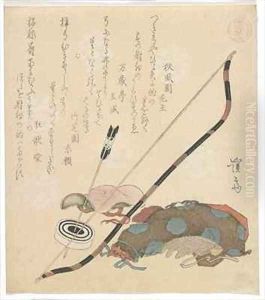 Three Luminaries Edo period by Keisai Eisen