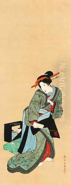 Courtesan Edo period, Bunsei era (1818-30) - view 1