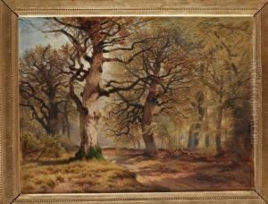 Waldlandschaft by August Schaeffer von Wienwald