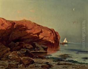 Abendstimmung Am Meer by August Schaeffer von Wienwald