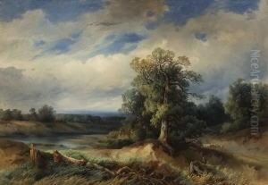 Flusslandschaft. Flusslandschaft.