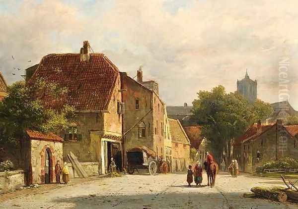 Figures in a Dutch Town - view 1