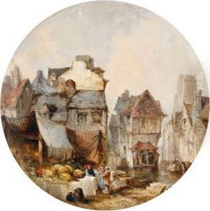 A Market Scene by Henry Schafer