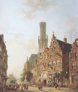 The Belfry at Bruges by Adrianus Eversen