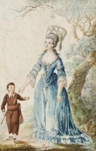 Mere Et Son Fils En Promenade.