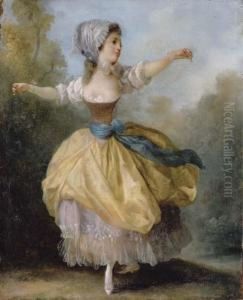 A Young Lady Dancing In A Wooded Glade