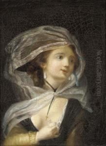 Young Woman With A Dove