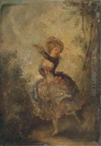 A Dancing Lady In A Landscape