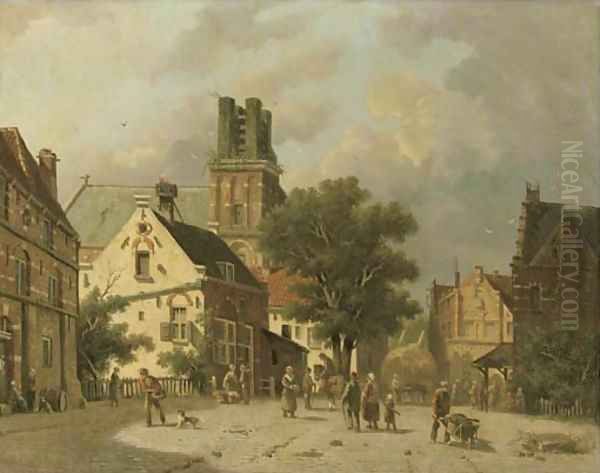 Townsfolk on a square, Ransdorp - view 1