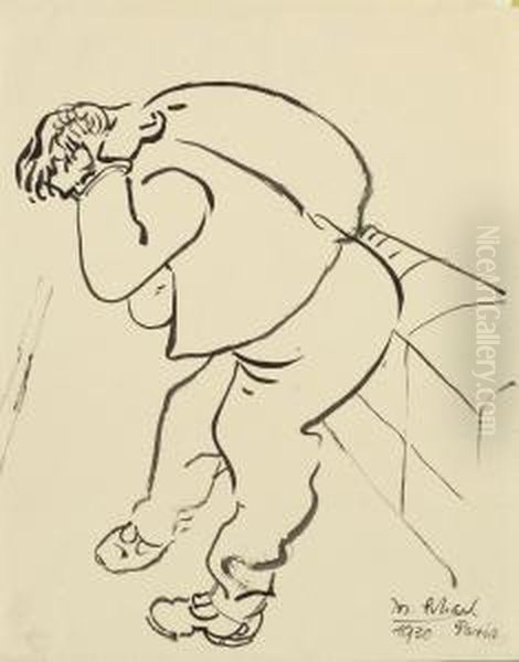 Sitzender Schlafender Neger - view 1