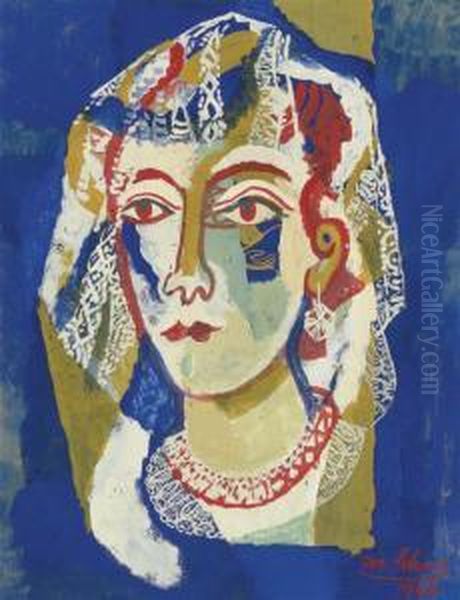 Portrait Of A Woman In A Lace Mantilla - view 1