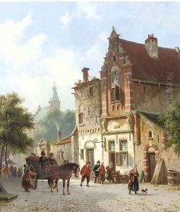 Daily activities in a sunlit Dutch town 2