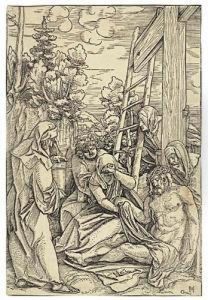 Two Woodcuts.
The Descent From The Cross by Hans Leo. Schauffelin