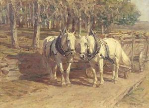 Workhorses at rest by Friedrich Eckenfelder