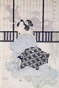 A Courtisan with a Shamisen A Courtisan with a Shamisen