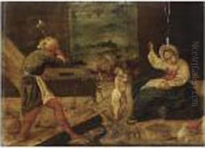 La Famiglia Del Falegname by Bartolomeo Schedoni