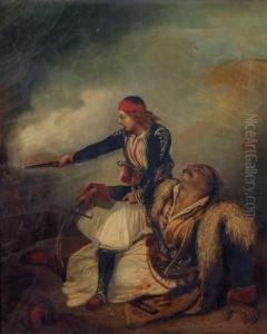 Jeune Grec Defendant Son Frere Blesse by Ary Scheffer