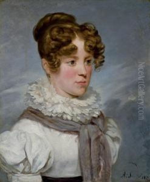 Portrait De Clementine De Brigode, Nee De La Tour Maubourg - view 1
