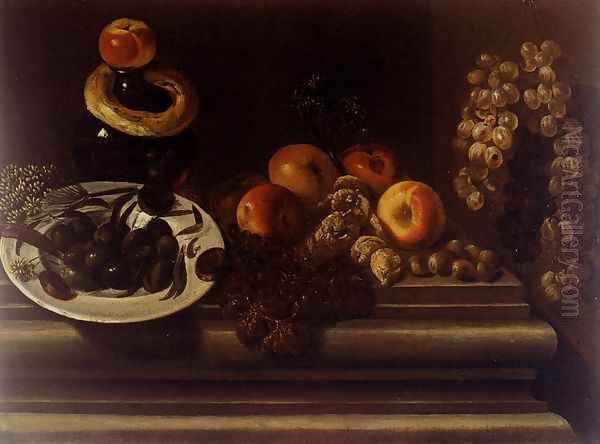 Still Life Of Fruits And A Plate Of Olives - view 1