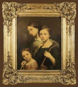 Portrait De Rene, Cecile Et Louise Franchomme Portrait De Rene, Cecile Et Louise Franchomme