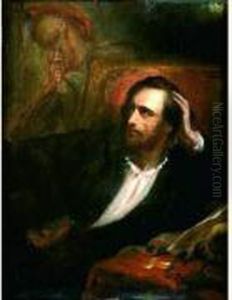 "faust Dans Son Cabinet", D'apres Le Faust De Goethe by Ary Scheffer