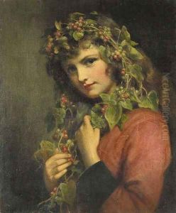 Portrait of a girl adorned with berries