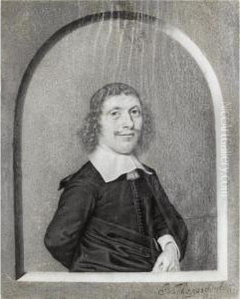 Portrait Of A Man, Half Length, Within A Drawn Niche - view 1