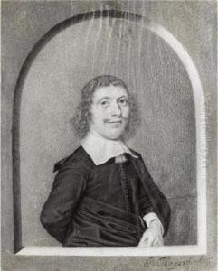 Portrait Of A Man, Half Length, Within A Drawn Niche by Matthias Scheitz