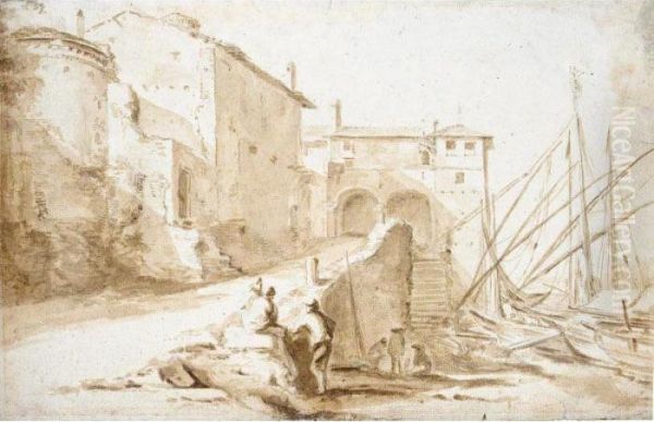 View Of The Ripa Grande, Rome - view 1