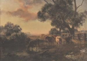 Cattle By A Stream Cattle By A Stream