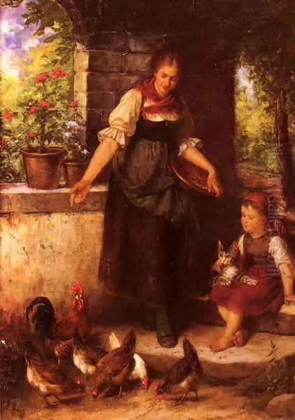Feeding the Chickens - view 1