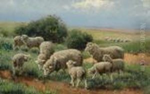 Sheep Grazing by Jan Hendrik Scheltema