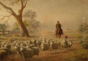 Droving Sheep by Jan Hendrik Scheltema