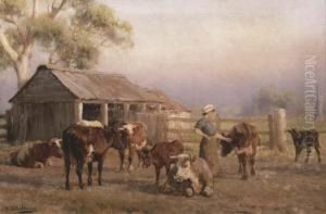 Tending The Cows by Jan Hendrik Scheltema
