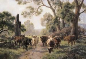 Cattle Grazing In A Summer Pastoral by Jan Hendrik Scheltema