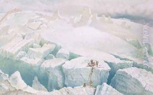 The Glacier de Tacconay 1859 by Edward Thomas Coleman