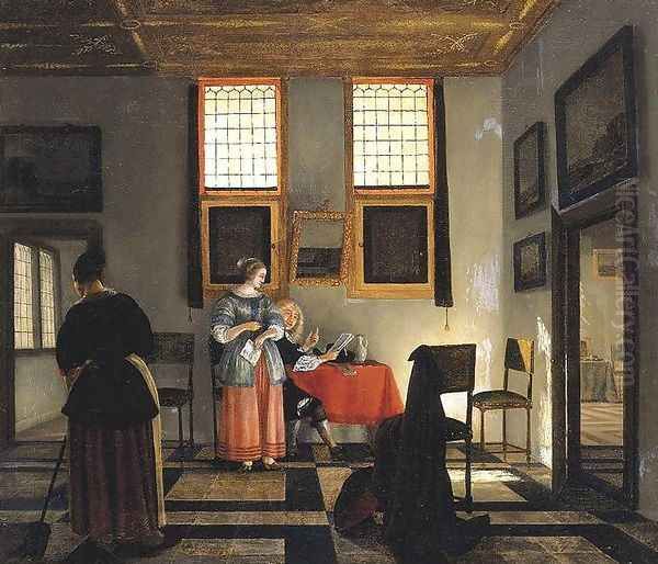 Interior with Seated Figures - view 1