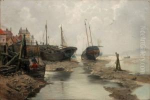 012 Jacques Matthias Schenker , Normannischer Fischerhafen by Jacques Matthias Schenker