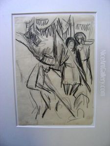 Heuernte In Davos by Hermann Scherer