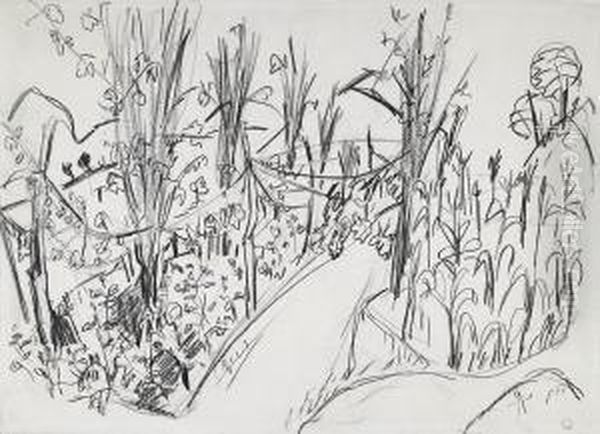 Davoser Landschaft Mit Weg - view 1