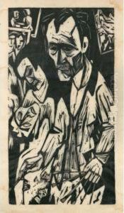 Selbstbildnis by Hermann Scherer