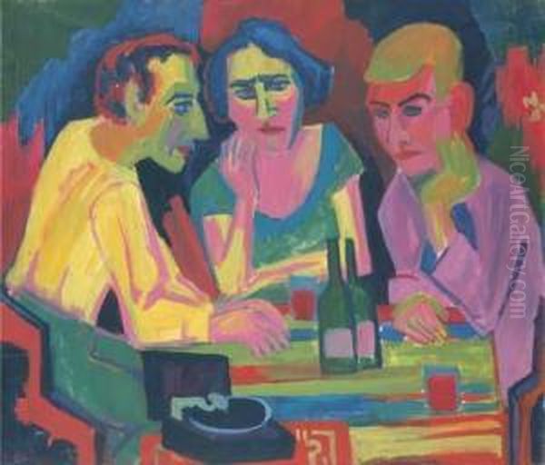 Drei Personen Am Tisch - view 1