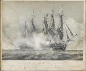 The Shannon And The Chesapeake by John Christian Schetky