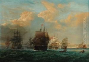 A Squadron Of The Fleet Off Malaga