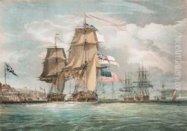 H.m.s. Shannon Commencing The
Battle With The American Frigatechesapeake, 1st June 1813; The American
Frigate Chesapeake Crippledand Thrown Into Utter Disorder By The First
Broadsides Fired Fromh.m.s. Shannon; H.m.s. Shannon Carrying By Boarding
T - view 1