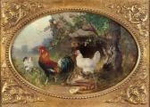 Hahn Und Huhner by Julius Scheurer
