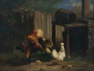 Streithahne by Julius Scheurer