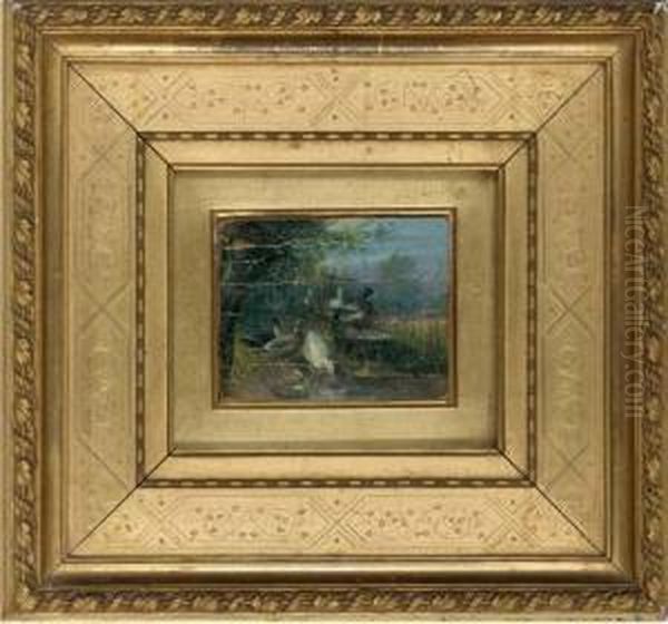 Cock Of The Roost; And Ducks By The Pond - view 1