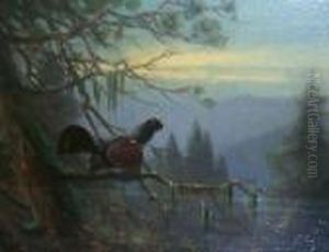 Auerhahn.unten Links Signiert Otto Scheuerer Mch by Otto Scheuerer