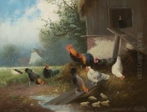 Huhnerhof. by Otto Scheuerer